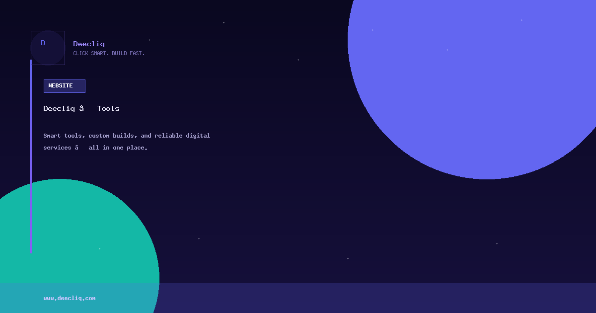 Deecliq — Tools